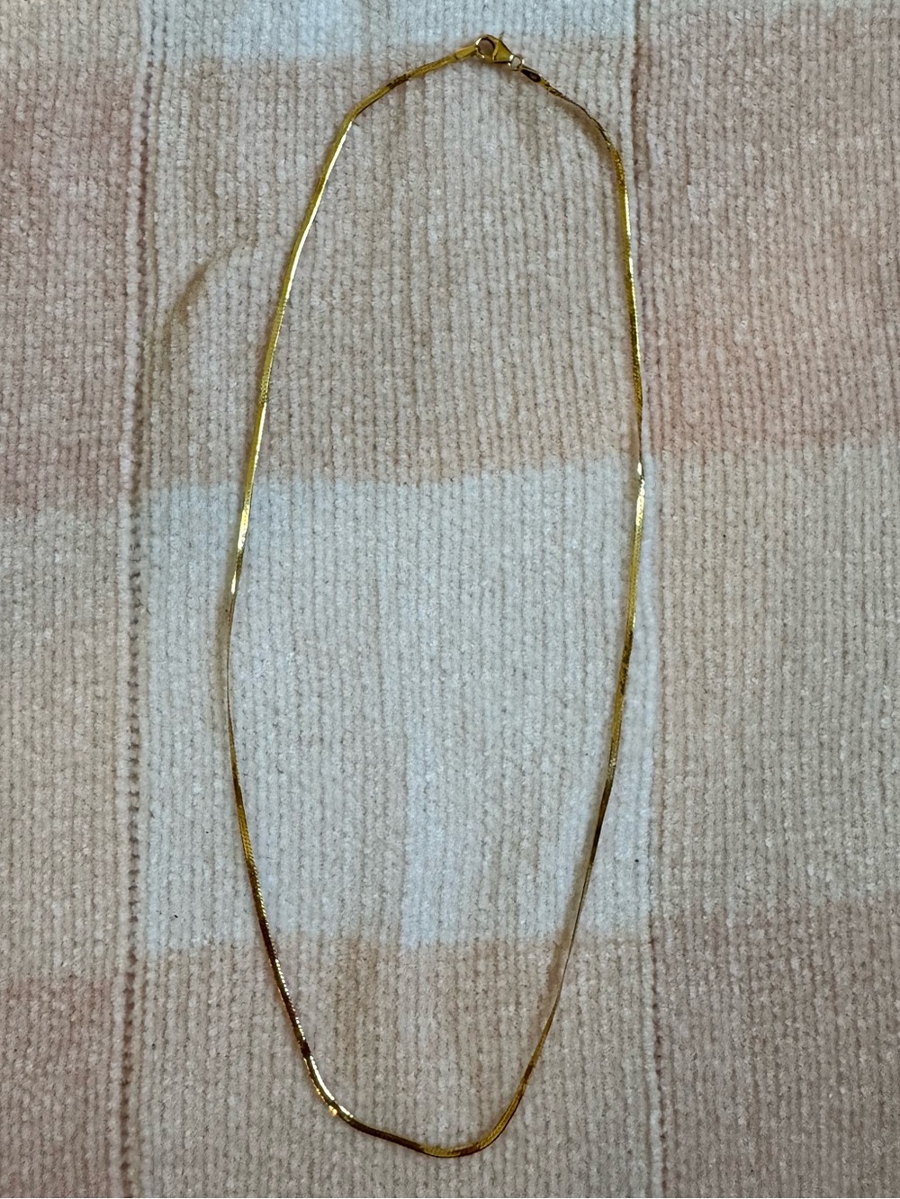 Thin Gold Herringbone Chain Necklace - from Nordstrom